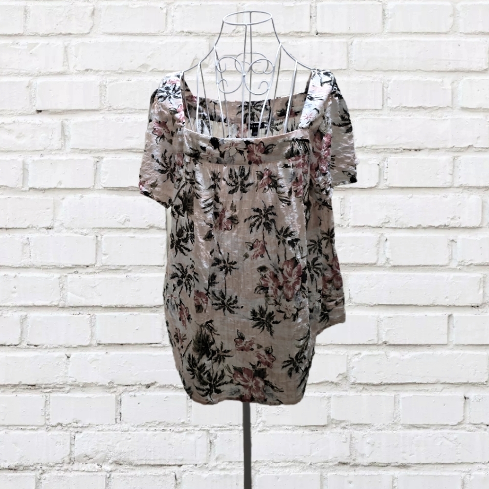 Torrid Pink Floral Blouse